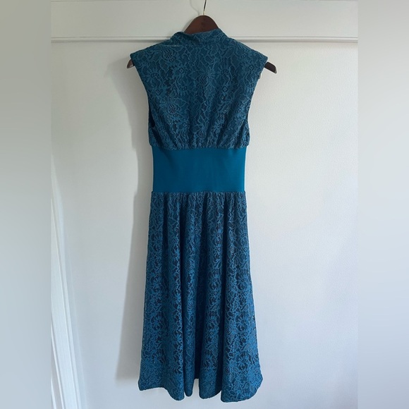 Anthropologie The Tommie Cap-Sleeve Front-Zip Shirt Dress Lace Edition Sz XS NWT - Picture 7 of 13